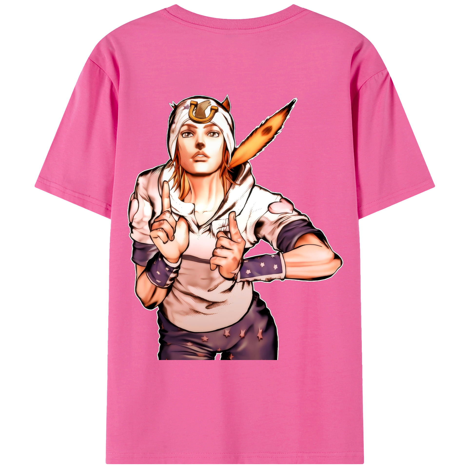 （画像用） ジョジョの奇妙な冒険 ジョナサン?ジョースター JoJo's Bizarre Adventure Jonathan Joestar レディース半袖Tシャツ(バックプリント)